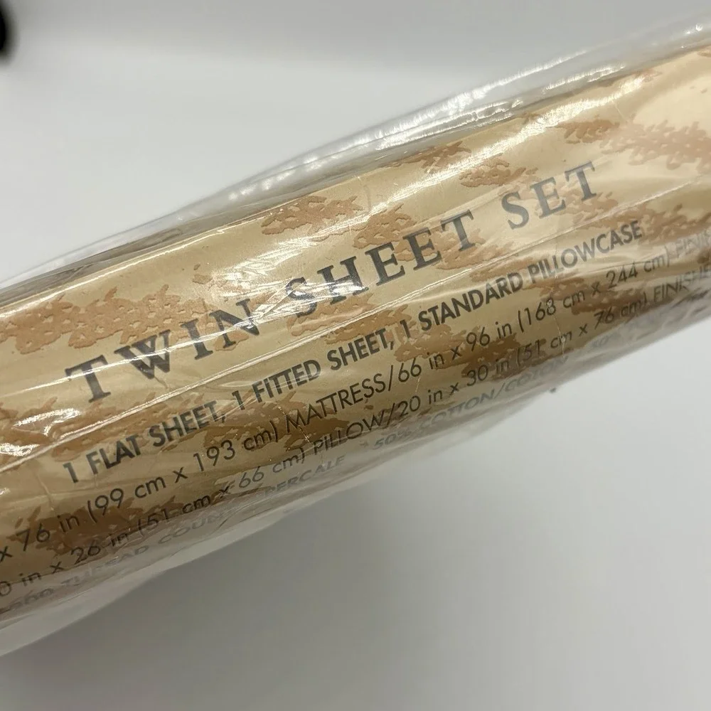 NEW Vintage Animal Print BILL BLASS Springmaid 200 Ct Percale Twin Sheet Set